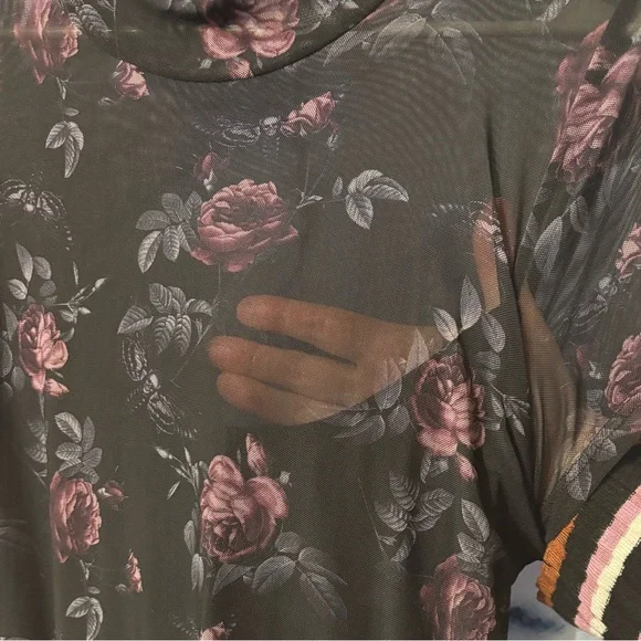 Midnight Hour Whimsigoth flowing dress !! Death-moth & roses - Picture 3 of 7